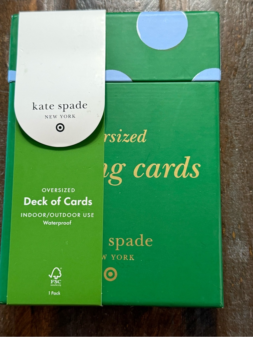 kate spade x Target Limited Edition Oversized 5”x 7”Waterproof Playing Cards NWT